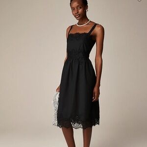 SOLD OUT J CREW black pilomena dress in cotton poplin